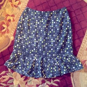 100% Silk Ruffled Skirt